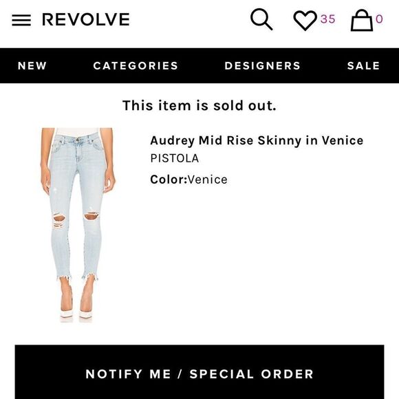 NWOT Pistola Audrey Mid Rise Light Wash Skinny Jeans in Vince Size 26 - Picture 4 of 15